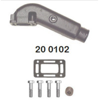 Center Discharge Riser, 3.0" inches - Replaces Indmar # 532009 for INDMAR V8-283, 305, 307, 327 and 350 C.I.D - 20-0102 - Barr Marine